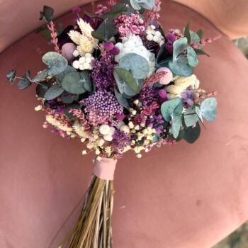 ramo de novia malva 2