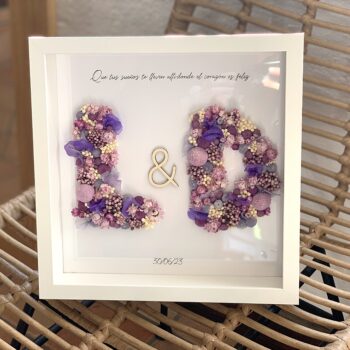 cuadro letra de flores 11